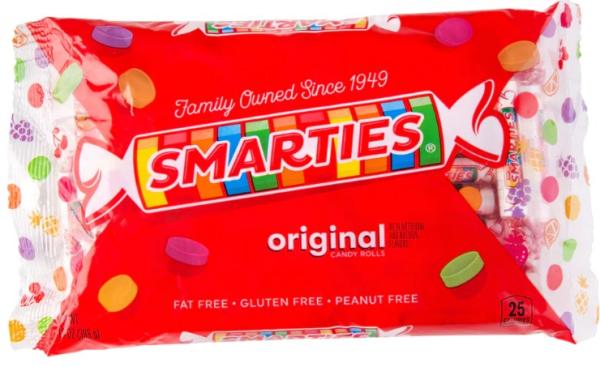 SMARTIES 'Original' Smarties fruit flavors , Candy Rolls 141gr